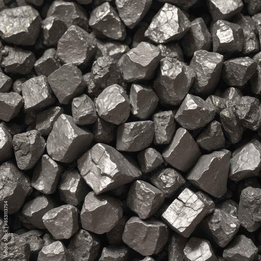 Shiny Raw Nickel Ore Closeup Industrial Metallic Background Shiny Raw Nickel Ore Closeup Industrial Metallic Background