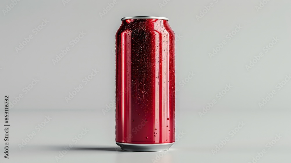Sleek energy drink soda can design mockup, clipping path, white background Sleek energy drink soda can design mockup, clipping path, white background