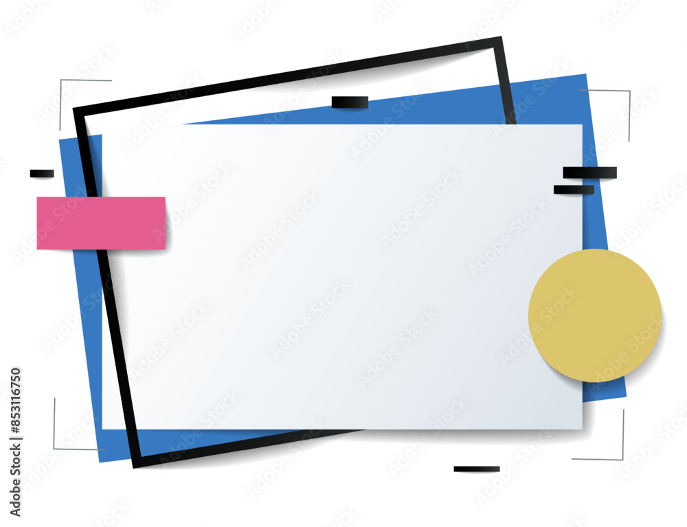 Frame with copy space for text design template, flyer, poster, card, banner, advertising layout, moderate colors and geometric shapes vector modern style paper cut 3d illustration. Frame with copy space for text design template, flyer, poster, card, banner, advertising layout, moderate colors and geometric shapes vector modern style paper cut 3d illustration.