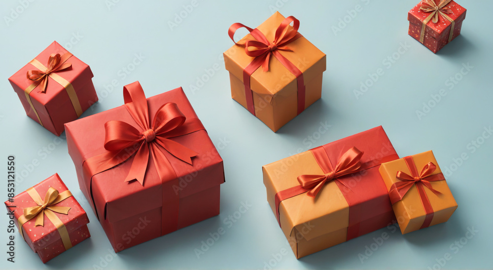 Obraz premium gift boxes on a white background