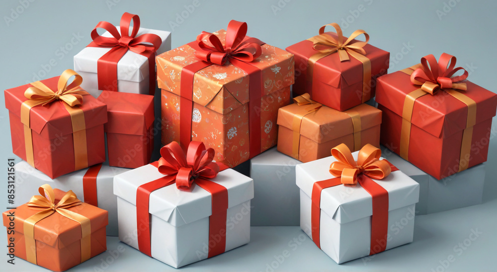 Obraz premium gift box with ribbon