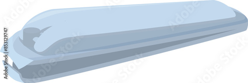 Simple steel nail clipper lying open on a white background