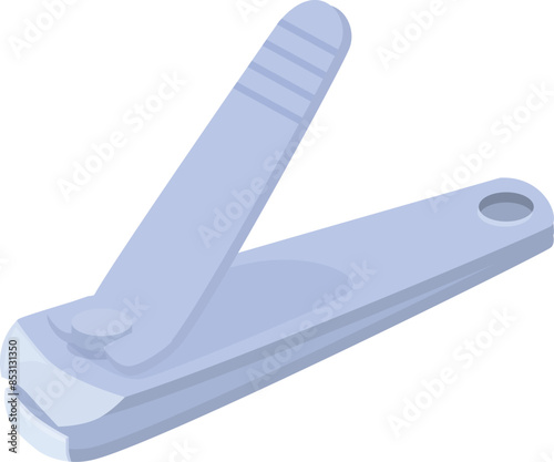 Simple steel nail clipper lying open revealing the sharpened cutting edges