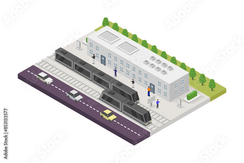 Train station isometric