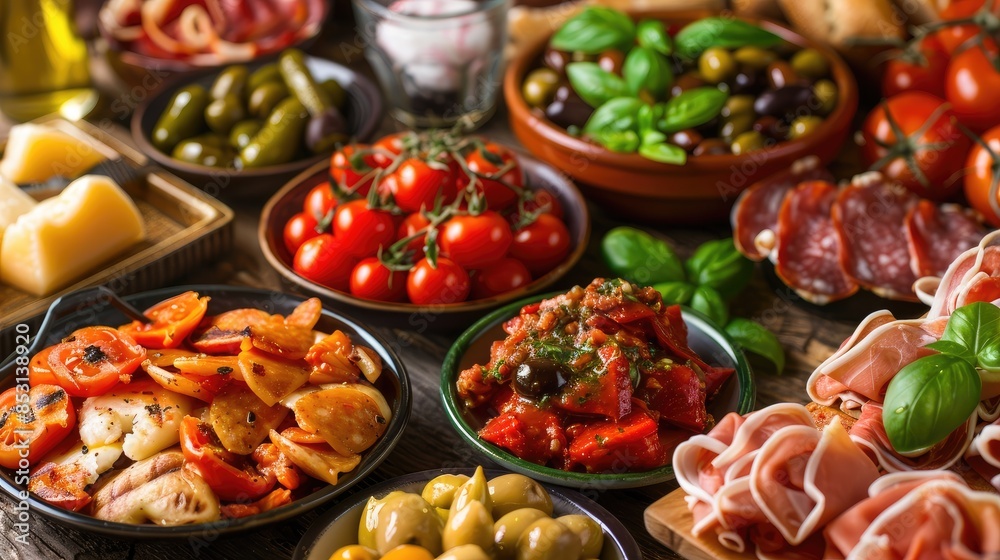 Italian Cuisine Assortment of Traditional Starters Italian Cuisine Assortment of Traditional Starters