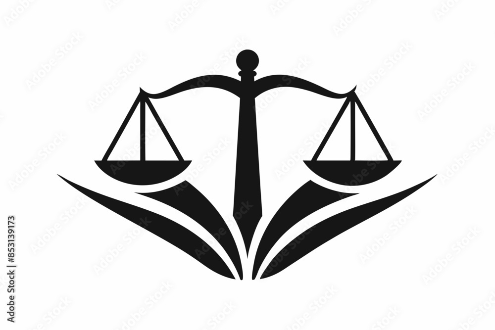 law and legal logo vector art illustration icon logo, with a modern stylish shape