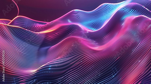 abstract lines background gradient in cyberpank style