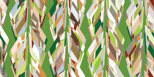 3d geometric seamless pattern. Fashion colored simple shapes graphic pattern. Abstract mosaic artwork. 
