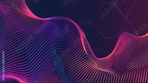 abstract lines background gradient in cyberpank style