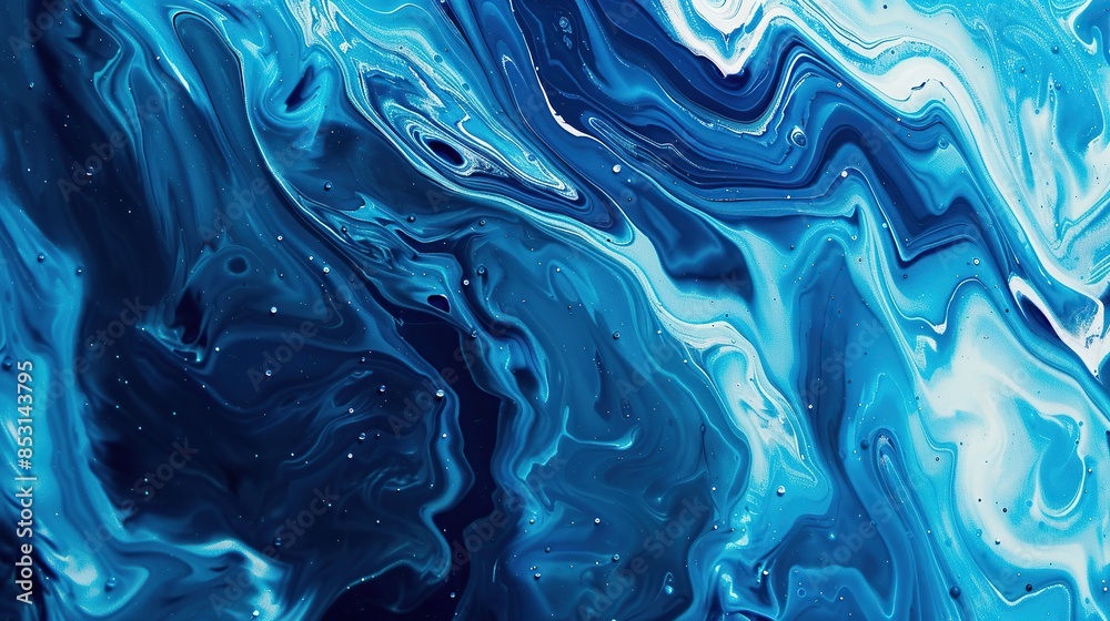 Obraz premium liquid grunge textured blue paint abstract art background
