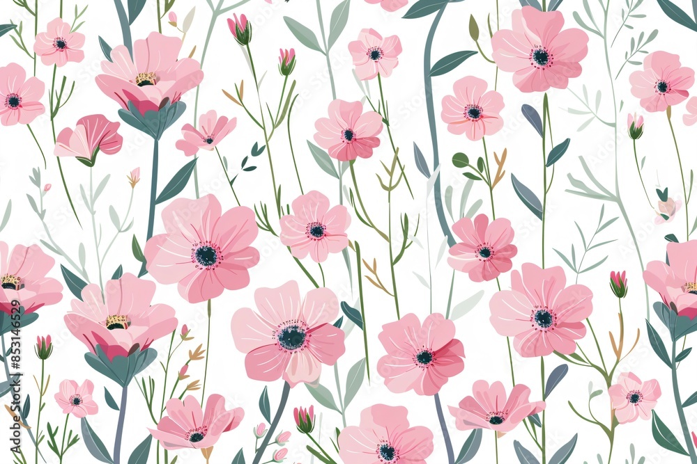 Seamless floral pattern. Seamless floral pattern.