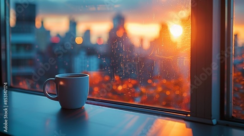 Coffee Cup on Window Sill
