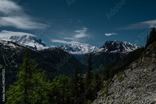 Wallpaper Mural Landscape view of the the Trient Valley, with the Mont-Blanc in the background, shot in Emosson, Valais, Switzerland Torontodigital.ca