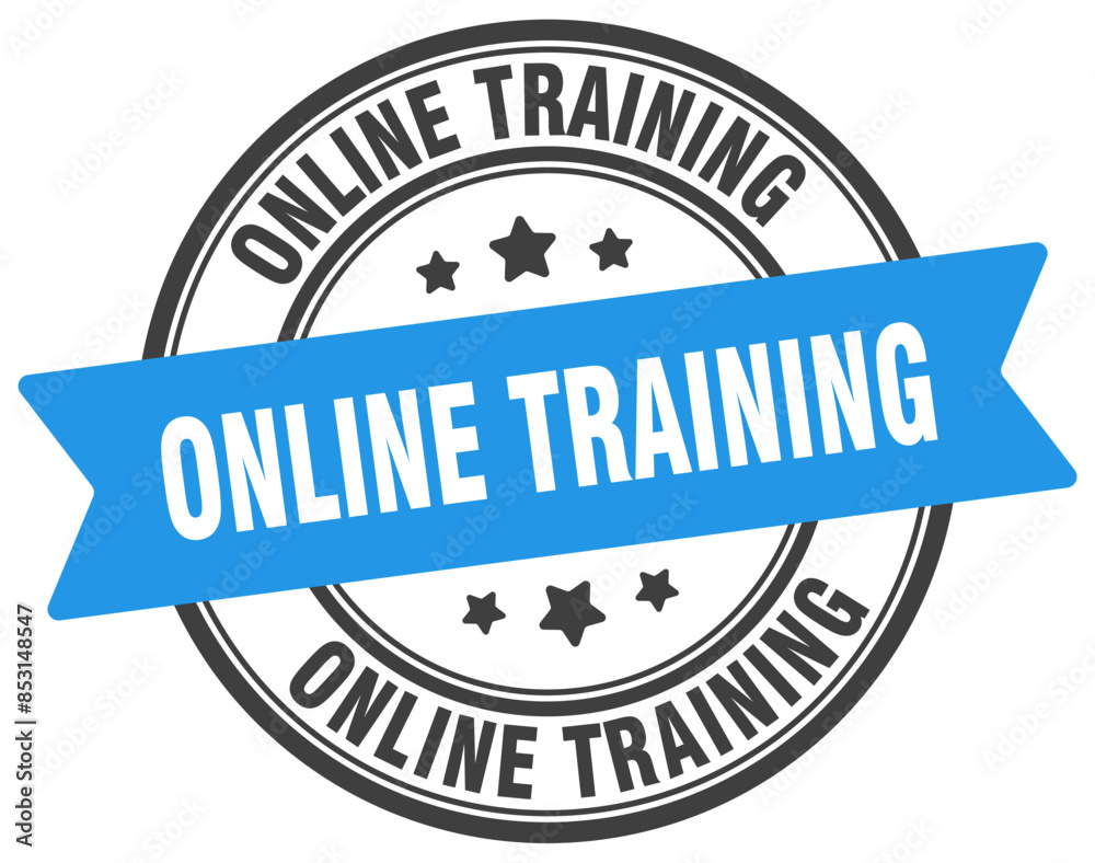 online training stamp. online training label on transparent background. round sign online training stamp. online training label on transparent background. round sign