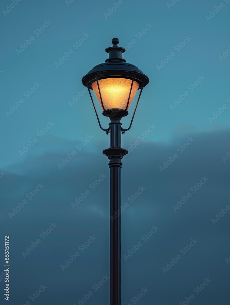 Highimpact street pole banner, empty frame template, product presentation, urban street Highimpact street pole banner, empty frame template, product presentation, urban street