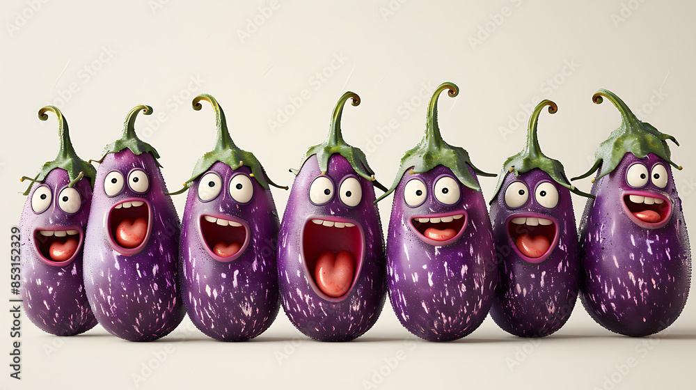 Obraz premium Superbe photo de légumes en forme d'émoticons rigolos