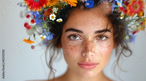 Woman Adorned With Flowers