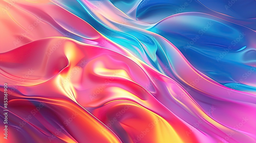 Elegant modern futuristic abstract background with 3D wave illustration design, reflection glossy colors, gradient waves, full color. Elegant modern futuristic abstract background with 3D wave illustration design, reflection glossy colors, gradient waves, full color.