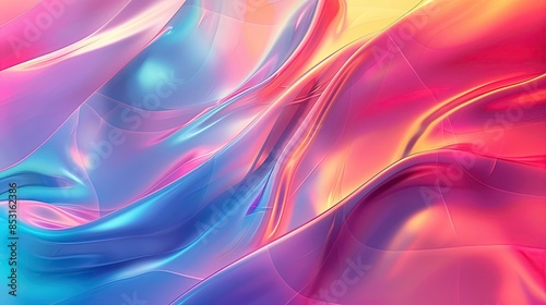 Wallpaper Mural sleek futuristic abstract background with 3d wave design. Torontodigital.ca