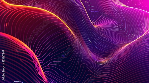 abstract lines background gradient in cyberpank style