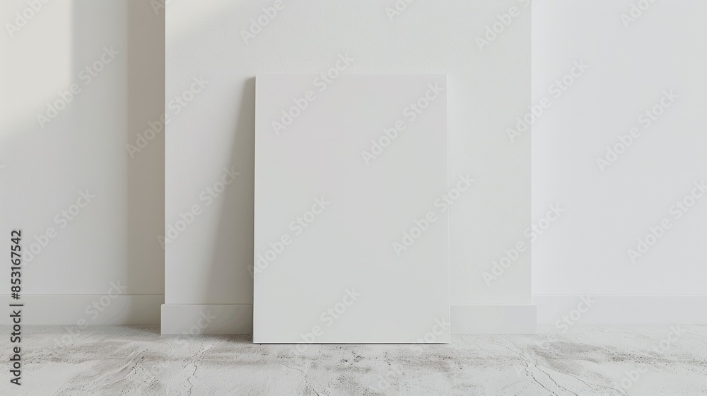 Fototapeta premium blank clean white paper with soft shadow, blank white paper background.
