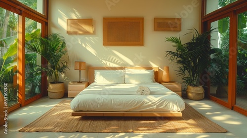 Bed Sitting Next to Window in Bedroom