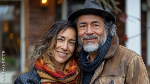 Man and Woman Posing Together