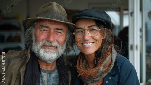 Man and Woman Standing Together