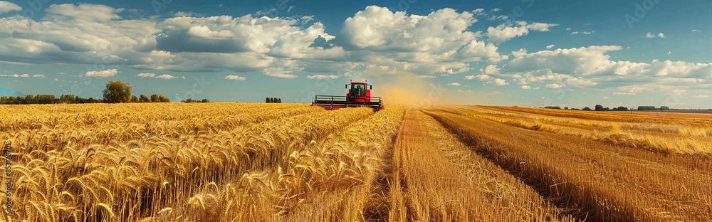 Obraz premium field, harvesting, agoronmy, agriculture, farming