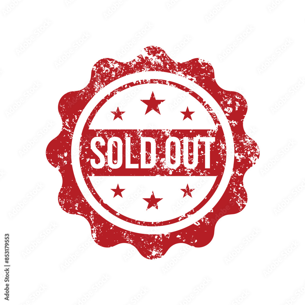 SOLD OUT - red rubber stamp - vector illustration SOLD OUT - red rubber stamp - vector illustration