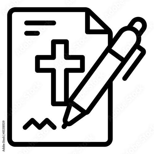 Testament document death icon