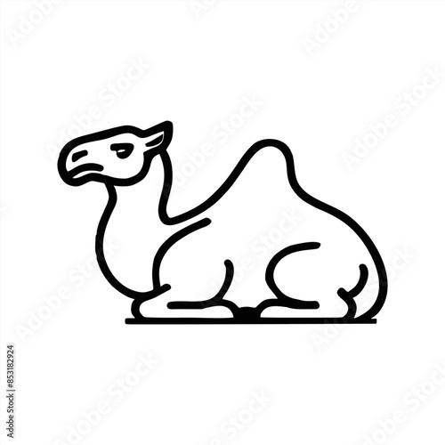 Simple camel Vector with Minimalist and modern design