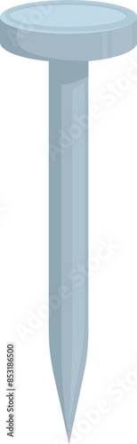 Simple illustration of a metal pin pointing upward, useful icon for various diy and construction projects