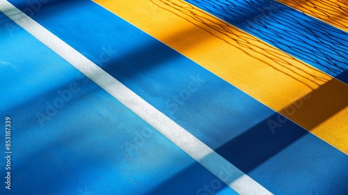 Tennis Court Painting Against Sky