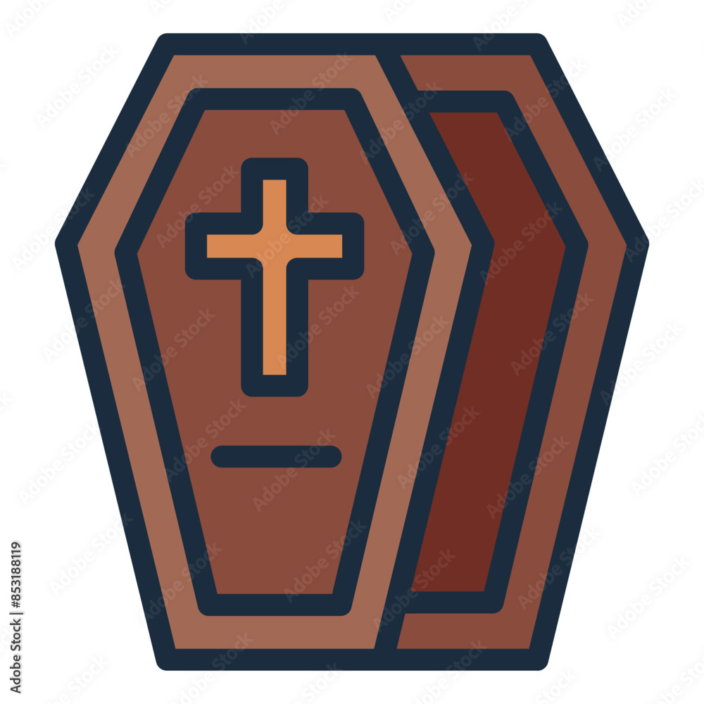 Coffin cross icon Coffin cross icon
