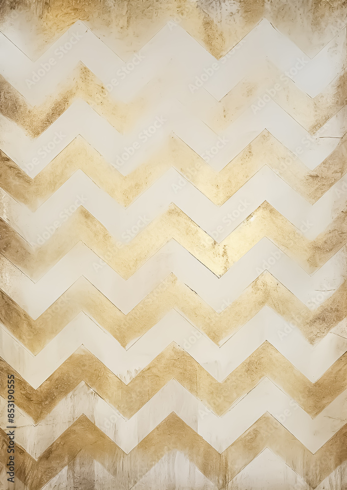 Zig Zag grunge pattern, elegant white and gold Zig Zag grunge pattern, elegant white and gold