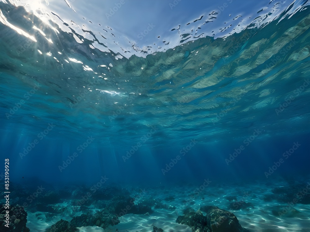 Underwater ocean scenery Underwater ocean scenery