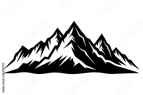 Flat design mountain range silhouette ,flat design mountain range silhouette collection © Creative design zone
