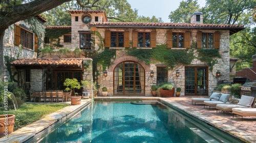 Elegant White House With Front Pool