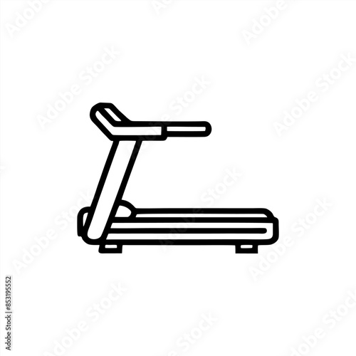 Simple treadmill Vector with Minimalist and modern design