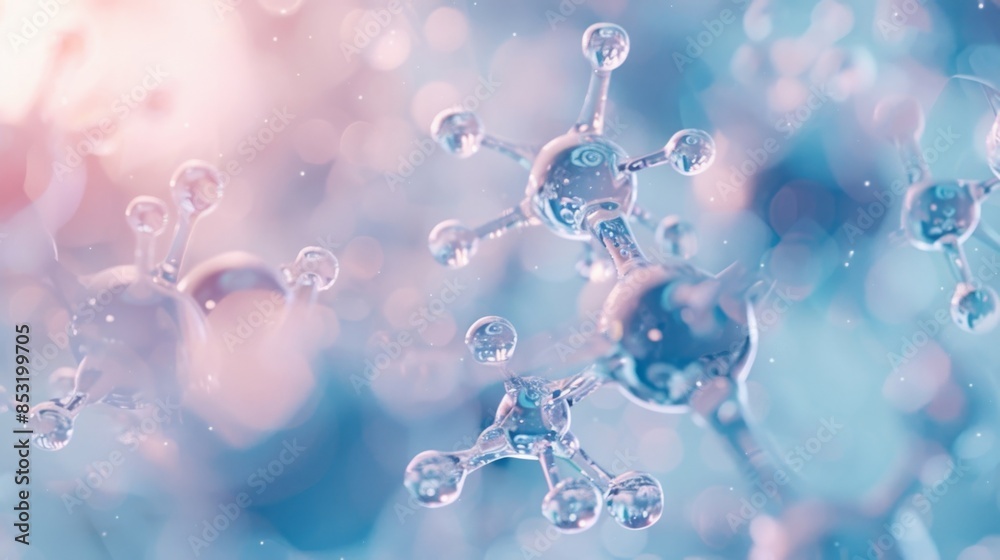 Abstract AI-Generated Molecular Structure with Soft Colors Abstract AI-Generated Molecular Structure with Soft Colors