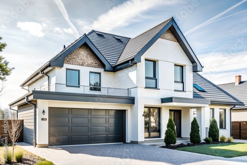 Newly built house in a new residential area