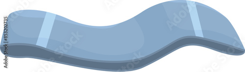 Blue elastic bandage waving on white background