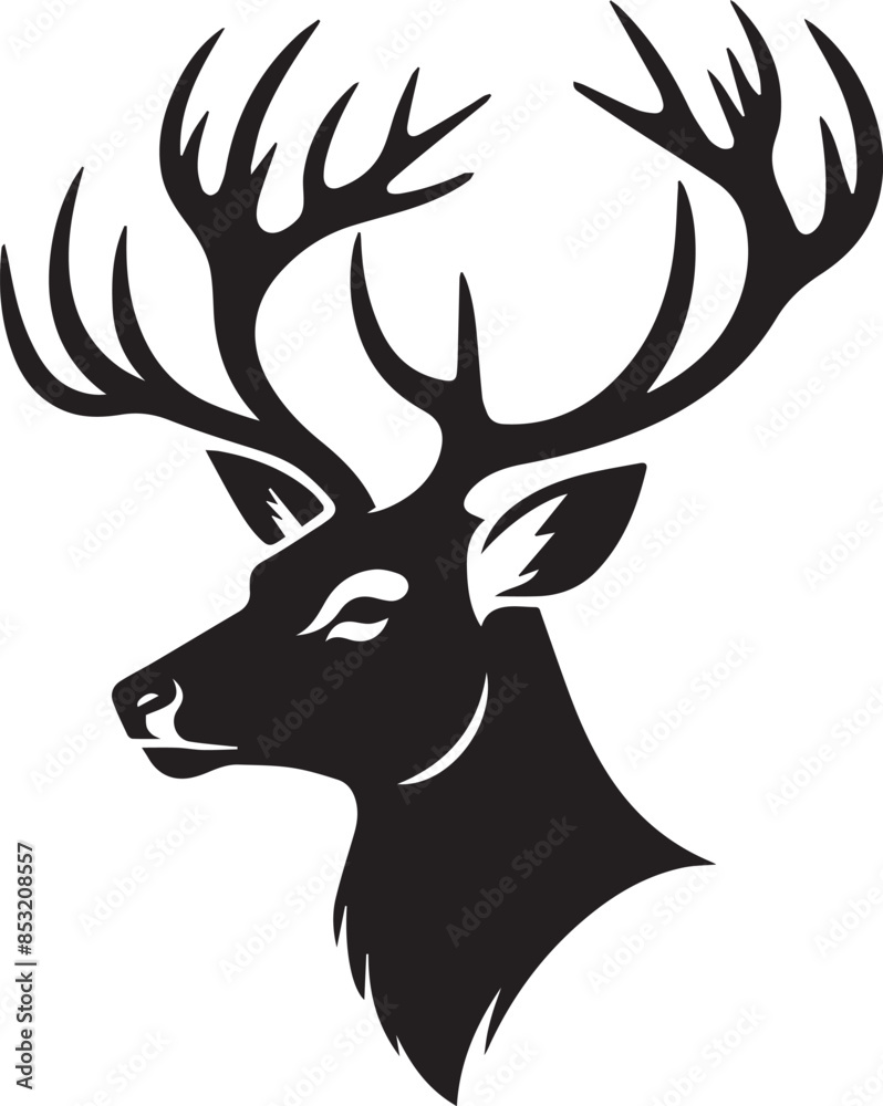 deer head silhouette deer head silhouette