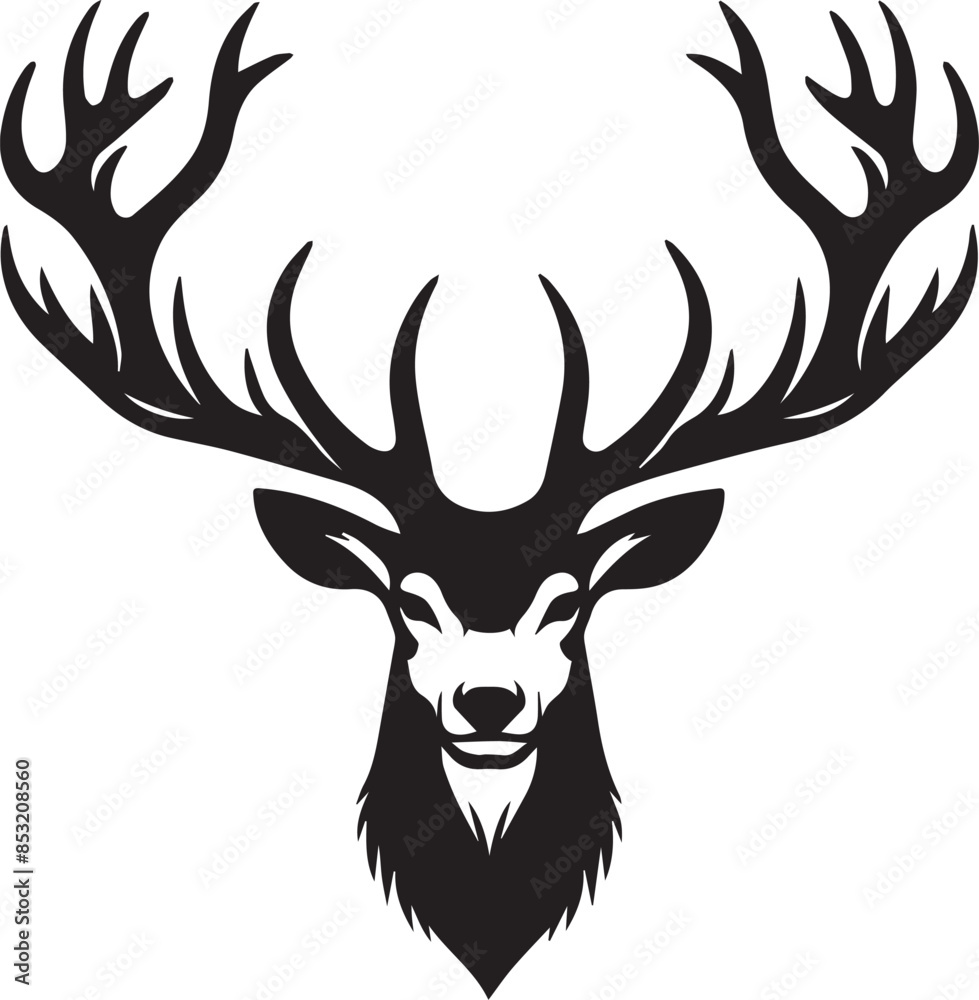 Fototapeta premium deer head silhouette