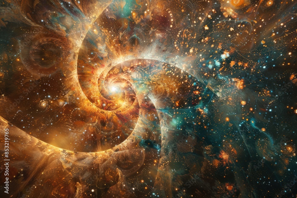A vast expanse of space is illuminated by an array of shimmering stars, creating a mesmerizing and breathtaking scene of celestial beauty