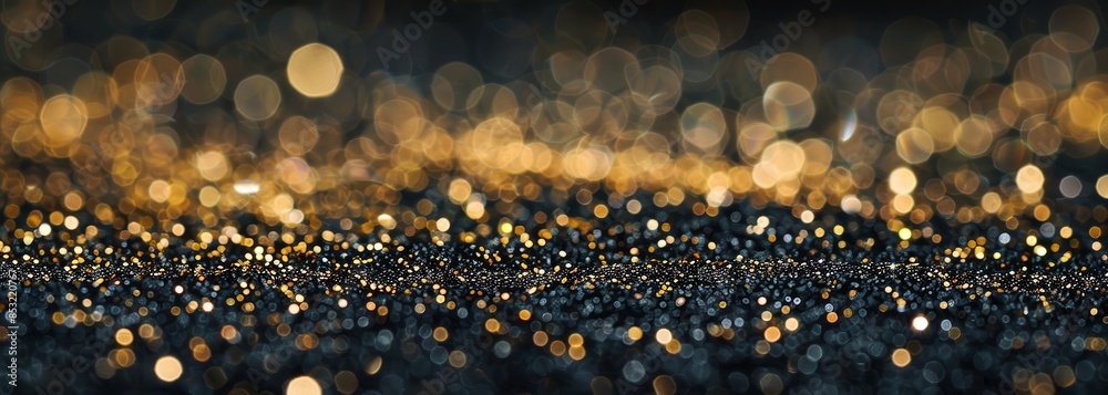 Black and gold glitter texture. Elegant background Black and gold glitter texture. Elegant background
