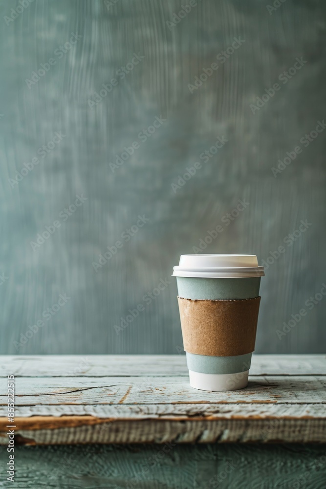 Coffee to go cup: A close-up shot of a blank labeled white coffee-to-go cup, standing alone on a white surface, with a clean and minimalist background. Coffee to go cup: A close-up shot of a blank labeled white coffee-to-go cup, standing alone on a white surface, with a clean and minimalist background.