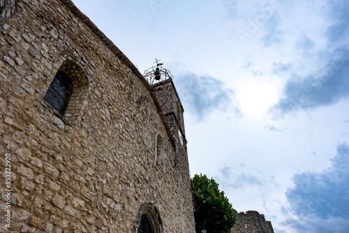 medieval church in small village in Southern French Alps photo