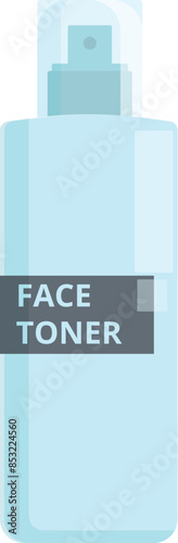Blue bottle of face toner is standing, promoting clear and refreshed skin for a healthier complexion